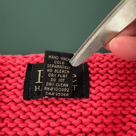 Pure Handknit Cardigan Womens Size XS/S Big Buttons Chunky Knit Coral (864) - Picture 7 of 10